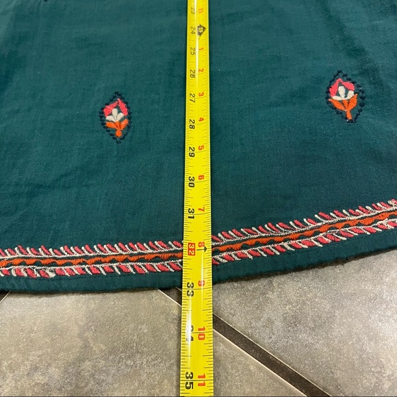 WORLD MARKET Womens Cotton Floral Embroidered Peasant Top Sz L/XL Boho Peasant - Picture 6 of 9